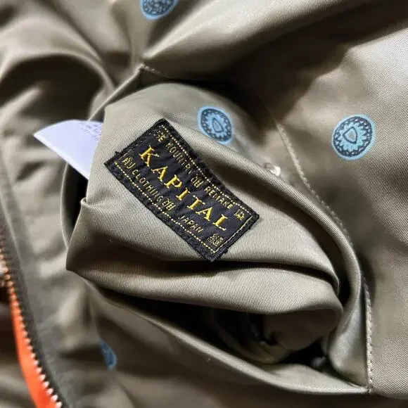 Size 4/XL - Kapital MA-1 Olive Men's Pillow Bomber Jacket